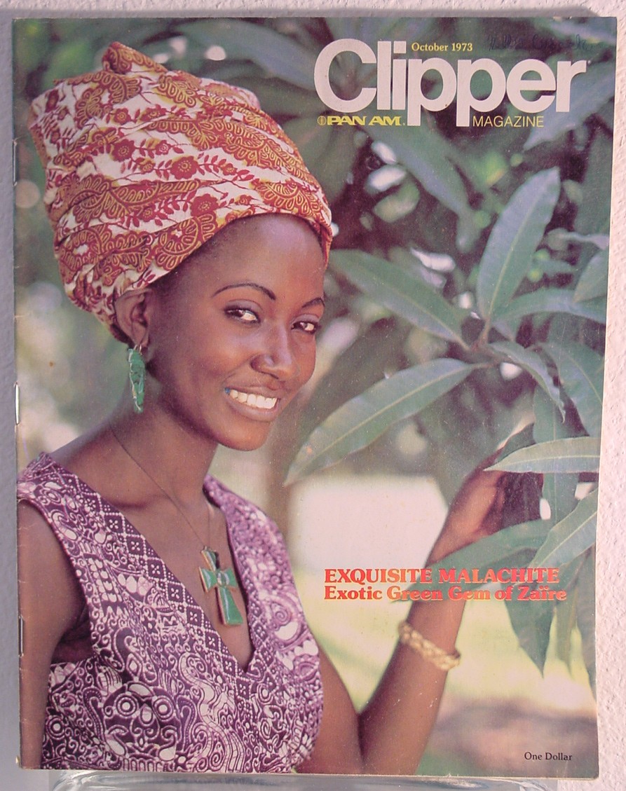 1973 October Clipper in-flight Magazine with a cover story on Africa.